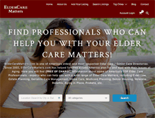 Tablet Screenshot of eldercarematters.com
